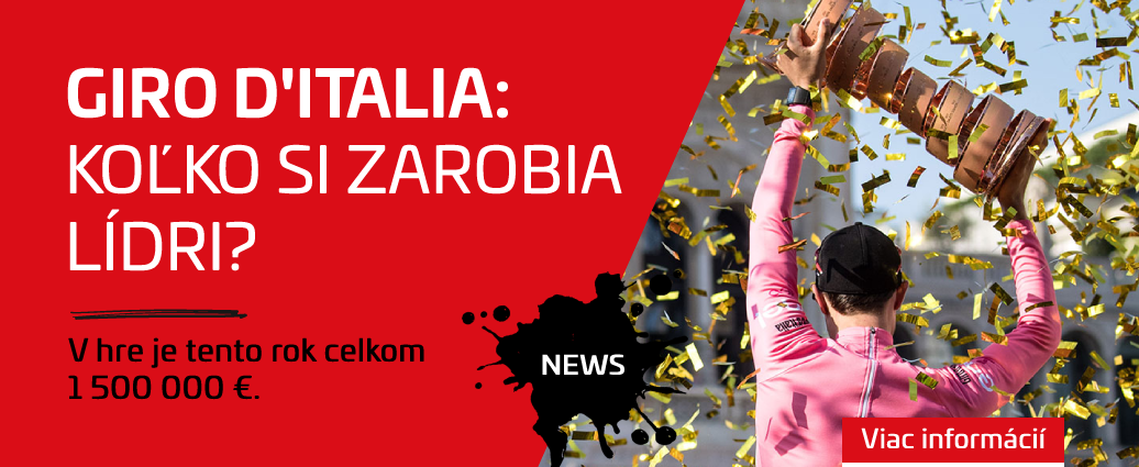 V hre je 1 500 000 €. Koľko si na Giro d'Italia zarobia tí najlepší?