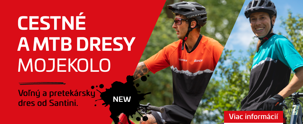MTB a cestné dresy Mojekolo od Santini – dodávateľa trikotov aj pre Tour de France