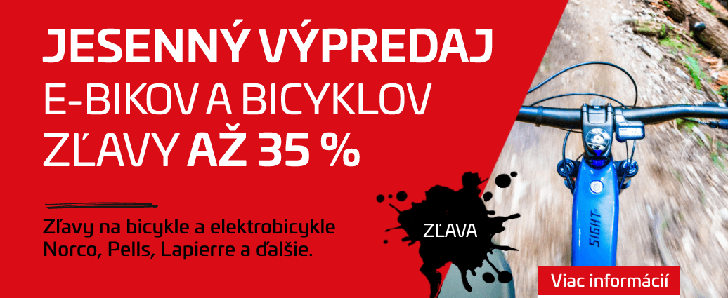 Jesenný výpredaj bicyklov a e-bikov. Zľavy až 35 %