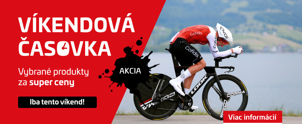 Víkendová časovka: Až -38 % na cyklo a outdoor vybavenie. Zľavy len do nedele