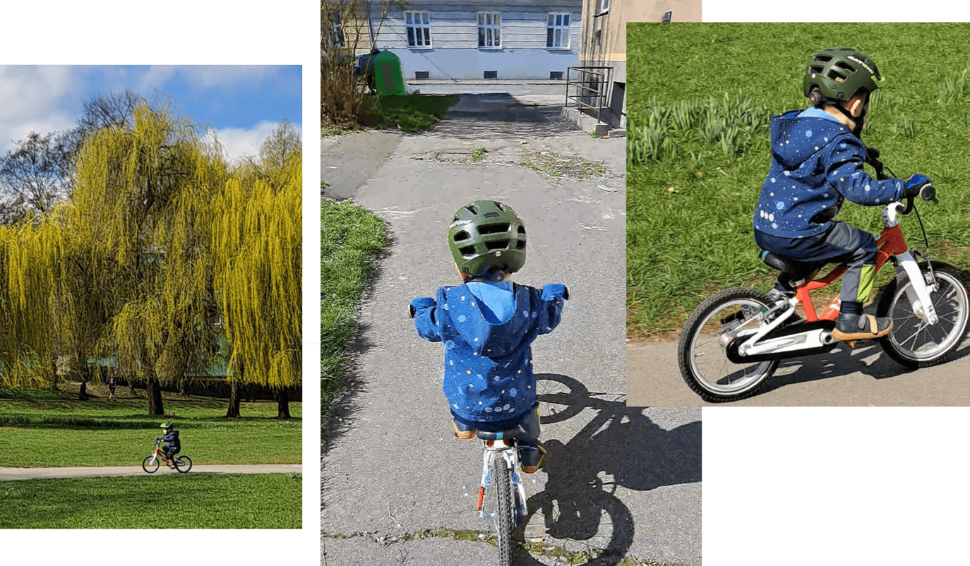 Dieťa na bicykli