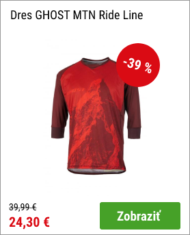 Dres s 3/4 rukávom GHOST MTN Ride Line Red/Red